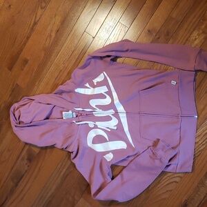 VICTORIA SECRET HOODED ZIPPER SWEATSHIRT SIZE SMALL LIKE NEW!